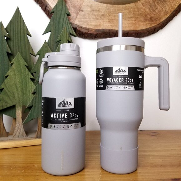 NWT Adidas Hydrapeak Insulated Water Bottle and Tumbler Set Gray - Picture 1 of 7